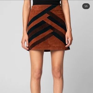 Blank NYC “walk the line” suede mini skirt